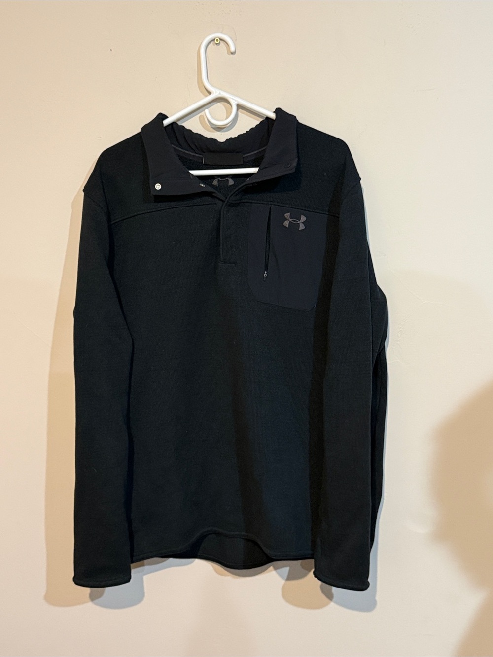 Under Armour Black Men's Quarter-Zip Pullover with Chest Pocket